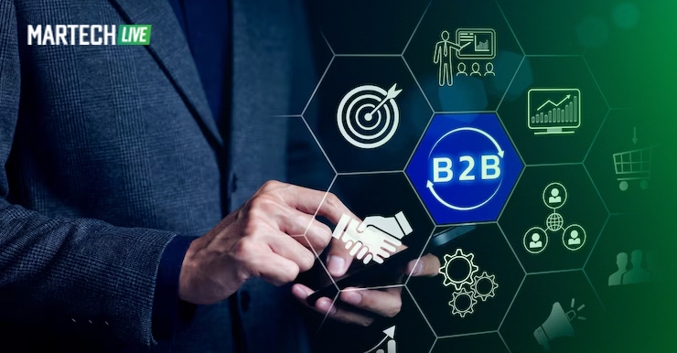 Modern B2B marketing martech stack with tools and platforms